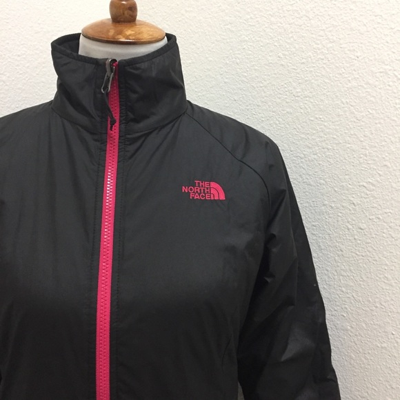 the north face black and pink jacket